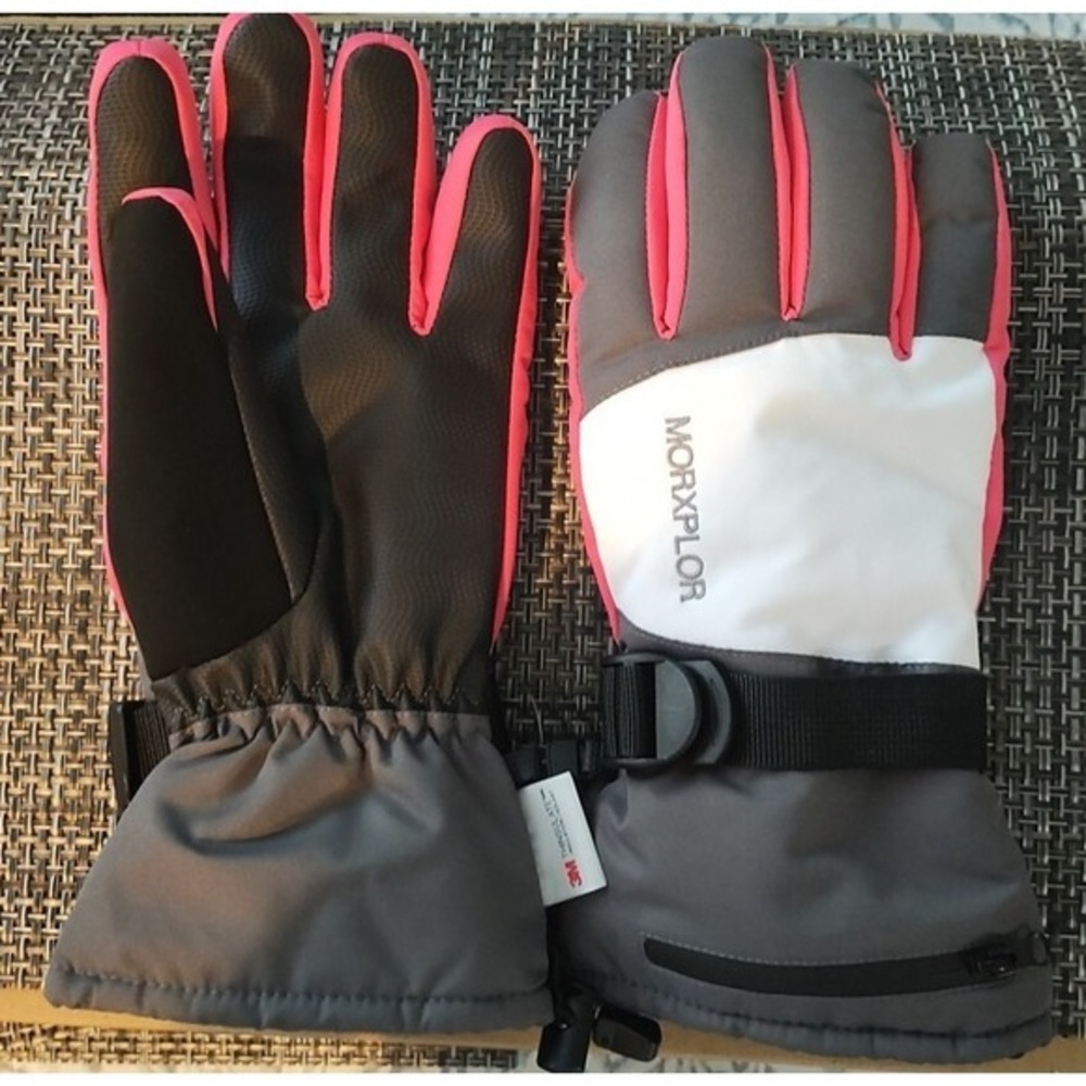 MORXPLOR Ski Snow Gloves  Unisex Med,3M Thinsulate‎ Insulated Warm Winter Sn...